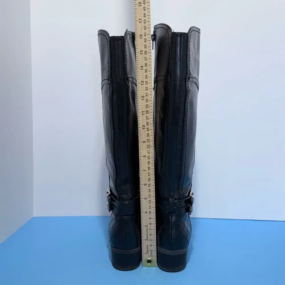 Unisa Women's Black Leather Knee-High Boots Size 6M Style